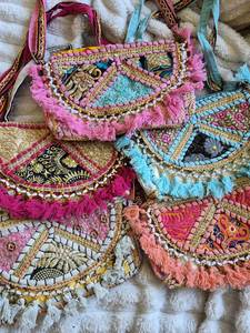 Indian Handmade Trending Vintage Patchwork Ibiza Bags Cotton Fabric Shoulder Crossbody Banjara Sling Bags Festive & Party Favors - Product Image 2
