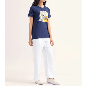 T-shirts décontractés pour femmes, imprimés, manches courtes, respirants, col rond, écologiques, séchage rapide, coton biologique 200g, coupe classique, numérique - Product Image 3