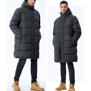 <b>Men</b>’s Long Winter Coat <b>Lightweight</b> Puffer <b>Jacket</b> Warm Insulated Waterproof Hooded Winter <b>Jacket</b> Cold Weather Outerwear - Product Image 5