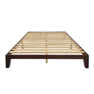 Minimalist Wooden <b>Bed</b> Frame Durable Pine <b>Wood</b> <b>Bed</b> Low Style Queen Size Bedroom Set Furniture Low MOQ - Product Image 4