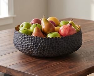 Handmade Metal Bowl With Textured <b>Honeycomb</b> Design Modern Style <b>Decorative</b> Tableware For Gifting Kitchen Dining Display - Product Image 5