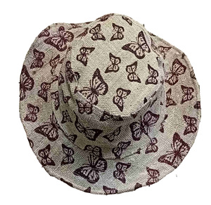 Print Wide Brim Felt Canvas 5-Panel Cowboy <b>Hat</b> Unisex Summer Outdoor Travel Beach <b>Sun</b> - Product Image 2