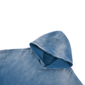 Sudadera con Capucha para Hombre, Estilo Vintage, Lavado Desgastado, Corte Regular, con Gráficos y Pedrería, 100% Algodón Felpa, para Invierno - Product Image 3