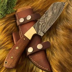 Personalized Hand Forged Damascus Steel Chef <b>Knife</b> with <b>Sharp</b> Blade and Customized Wooden Handle - Product Image 4