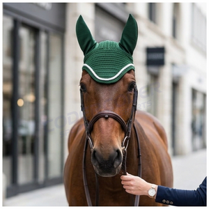 Vente en gros directe usine CODER SPORTS – Bonnet d'oreille équin de haute qualité en laine et mohair, respirant, couleur personnalisable - Product Image 2