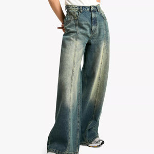 Fabricant de pantalons en jean pour femmes, OEM ODM, prix d'usine personnalisé, qualité supérieure, vêtements confortables et tendance - Product Image 2