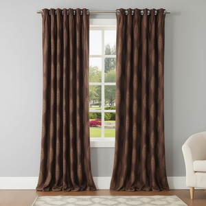 Supremo Modern 4x7 Feet Wave <b>Curtain</b> <b>Pleated</b> Polyester Panel with Grommet & <b>Hook</b> for Home Hotel Office & Hospital Use - Product Image 2