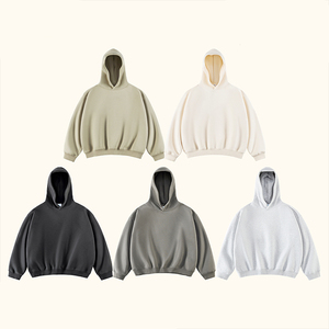 Nouveau design – Sweat à capuche personnalisé épais 500 g/m² à épaules tombantes – Fabricants de sweats à capuche vierges en coton coupe oversize et carrée pour hommes - Product Image 4