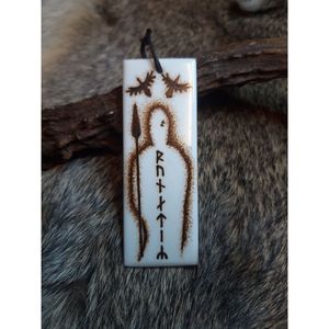 Collar Étnico Bohemio Hecho a Mano con Diseño Tribal de Hueso, Joyería Vintage Tallada, Regalo - Product Image 2