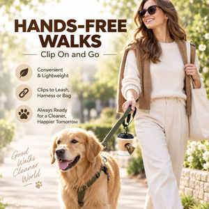 Porte-sacs à crottes de chien en silicone avec mousqueton, distributeur portable de sacs à déjections pour laisse, harnais, accessoires pour promenades canines - Product Image 4