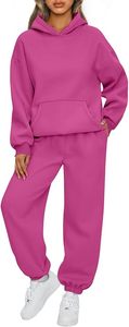 Conjunto de Sudadera con Capucha Oversize y Pantalones de Chándal de Forro Polar Premium para Mujer, Conjunto Deportivo de Sudadera con Capucha y Pantalones de Chándal para Mujer - Product Image 1