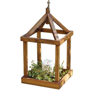 Farol de Madera Rústico Clásico Ecológico de Tamaño Personalizado, Portavelas de Cristal para Chimenea, para Exteriores - Product Image 2