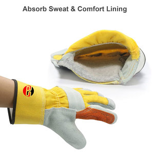 Comfortable Breathable Working <b>Gloves</b> Custom Made Leather Working <b>Gloves</b> For Unisex Custom Use Labor <b>Gloves</b> By Burhan Sports - Product Image 6