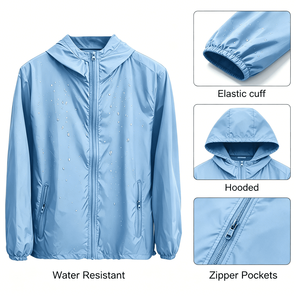 Asymmetric Men Hooded Winter Windproof <b>Jacket</b> Quarter Zip Sport Coat Modern Fit Performance Athletic Active Outerwear Design - Product Image 2