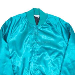 Men's Silk Winter Jacket with <b>Covered</b> <b>Button</b> Closure Stand Collar Front Logo Soft Fabric for Casual Daily Wear - Product Image 3