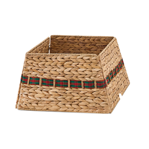 Meilleur prix : Collier de sapin carré en jacinthe d'eau avec ruban, base de support de sapin tressée, fabriqué au Vietnam - Product Image 1