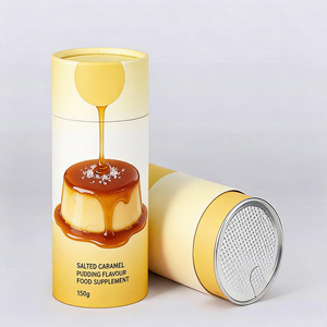 Sustainable Paper Tube with Metal Lid Custom Kraft Composite <b>Canister</b> for <b>Tea</b> Coffee Spice Packaging OEM ODM - Product Image 3