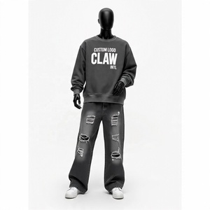 Ensemble de survêtements unisexe coupe ample, coupe-vent et respirant, avec logo personnalisé, pour le sport, vierge, de haute qualité - Product Image 3