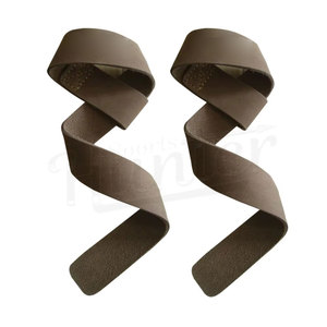 Sangles de musculation personnalisées avec logo 2026, antidérapantes, en cuir suédé pour l'entraînement de force - Product Image 3