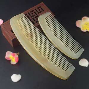 La Mejor Oferta: Peine para Piojos de Cuerno de Búfalo Hecho a Mano, Ecológico, de Alta Calidad, de 2 Piezas, Tamaño Personalizable, Pulido Brillante, Diseño Único para el Hogar - Product Image 1