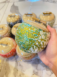 โถไม้ไผ่ลายเปลือกมุก งานฝีมือประณีตจากไม้ไผ่และเปลือกมุก สำหรับใช้เก็บของและตกแต่งบ้าน ผลิตในเวียดนาม - Product Image 6