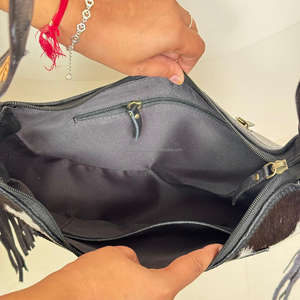 กระเป๋าหนังพระจันทร์ครึ่งดวงสำหรับผู้หญิงกระเป๋าสะพายไหล่ข้างเดียวหนังวัวหรูหรา - Product Image 6