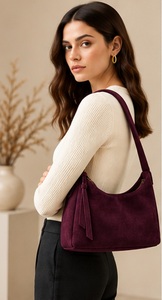 Sac à bandoulière Gravs en cuir véritable de qualité supérieure, style vintage anglais, pour femme, souple, minimaliste, à fermeture éclair, avec lettres - Product Image 5