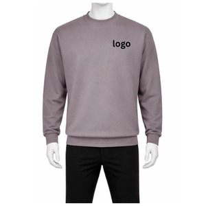 Sweat-shirt unisexe personnalisé de qualité supérieure, col rond, en molleton de coton écologique, service OEM, logo frontal, coupe classique, idéal pour l'automne - Product Image 2