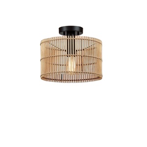 Modern Circular Hanging Lantern <b>Light</b> With Rattan For Living Dining Room Home Restaurants <b>Bars</b> And Hotels - Product Image 3