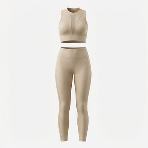 <b>Low</b> MOQ Fashion Suspenders <b>Bra</b> Two Piece Womens Yoga Set Gym Fitness Activewear Exercise Sports Apparel Garment Gear - Product Image 1