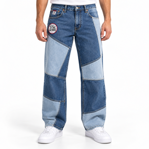 Pantalon en jean pour homme, texture douce, confortable pour un usage quotidien, fabrication OEM, tissu en jean premium lavé, fermeture à boutons, durable - Product Image 1