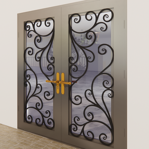 Puerta Decorativa de Hierro Forjado y Puerta de Seguridad de Acero para Villas Modernas y Decoración de Entrada de Casas de Lujo con Acabado Elegante - Product Image 5