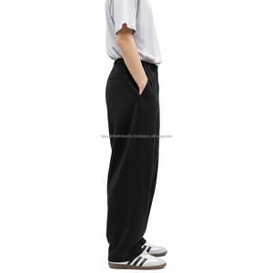 Pantalon large pour homme, coupe ample, plissé, sur mesure, OEM, vente en gros - Product Image 2