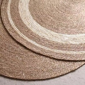 Tapis en jute fait main – Tapis de sol durable en fibres naturelles pour la maison, le bureau et la décoration intérieure - Product Image 1