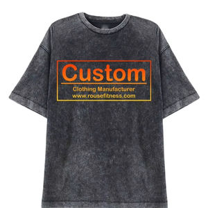 Service OEM ODM, logo personnalisé, t-shirt unisexe à manches courtes, col rond, 100% coton, 210 g/m², contraste de couleurs, coupe classique - Product Image 5