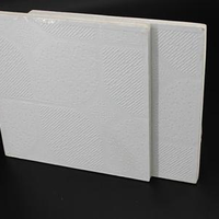 Plaque de plafond suspendu décorative en PVC et plâtre, ignifuge, imperméable, sans logo, 595x595 600x600, pour système de grille en T