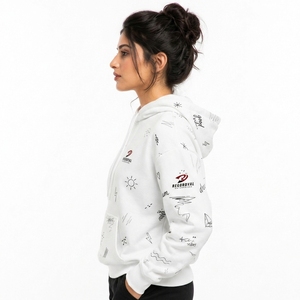Sudadera con capucha personalizada con estampado vibrante, informal, estilo streetwear para mujer, sudadera con capucha estampada cómoda y a la moda para mujer - Product Image 3