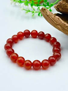Wholesale Natural Stone <b>Red</b> Carnelian Round Beads <b>Bracelet</b> Handmade Classic Style Healing Gemstone Fashion Jewelry For Unisex - Product Image 6