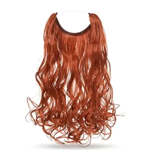Perruque longue rougeâtre en U avec texture ondulée naturelle, cheveux indiens Remy, base en soie, double épaisseur, densité 100% - Product Image 1