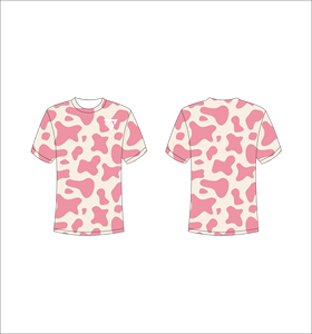 Camiseta de manga corta para hombre con estampado de camuflaje rosa, cuello redondo, corte regular, transpirable, informal, de poliéster tejido. - Product Image 1
