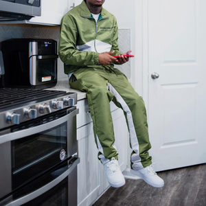 High Quality Custom Made Mens Set Zip up <b>Jacket</b> Pants Two Piece Windbreaker Short Set Men Sweatsuit Tracksuit - Product Image 3
