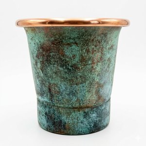 Bañera Ovalada Independiente de Cobre Hecha a Mano por Daystar Trade, Acabado Verde Antiguo, Bañera de Lujo para Adultos - Product Image 3