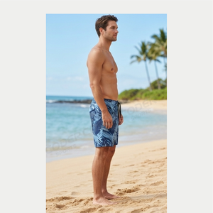 Shorts de Playa para Hombre, Estilo Atardecer, Cintura Elástica, Transpirables, Ropa Tropical para Piscina, Escapadas a la Costa, Diseño Personalizado - Product Image 5