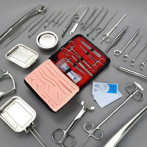 Kit d'entraînement médical à la suture avec coussin de pratique, plaies pré-découpées, kit portable pour l'amélioration des compétences de suture, sensation de peau réelle - Product Image 4