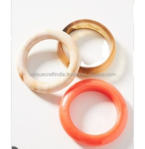 Top Sale Women's Personalized Fashion Colorful Semi-transparent Resin Handcrafted <b>Love</b> Theme <b>Bangles</b> | Perfect Resin Crafts - Product Image 6