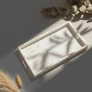 Plateau en os blanc de qualité supérieure avec motif mosaïque contemporain, fait main, pour la décoration intérieure et la solution de service hôtelier - Product Image 2
