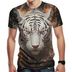 Camiseta de Algodón Unisex con Cuello Redondo, Estampada, con Logotipo Frontal, Transpirable, de Secado Rápido, Diseño Personalizado de Alta Calidad - Product Image 3