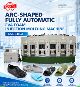 Machine de moulage par injection automatique de mousse EVA à 8 stations courbées pour semelles, chaussures, pantoufles et sandales en EVA - Product Image 1