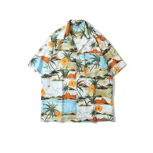 <b>Men's</b> Casual Hawaiian Quick Dry <b>Beach</b> <b>Shirts</b> Breathable Polyester Hawaiian Print <b>Shirt</b> - Product Image 1