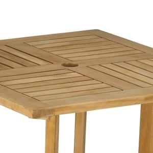 Mesa de Comedor Cuadrada Moderna de Madera de Teca Sólida con Tablero de Listones, Acabado Natural, Ecológica, Resistente al Agua, con Capacidad para Sentarse - Product Image 4